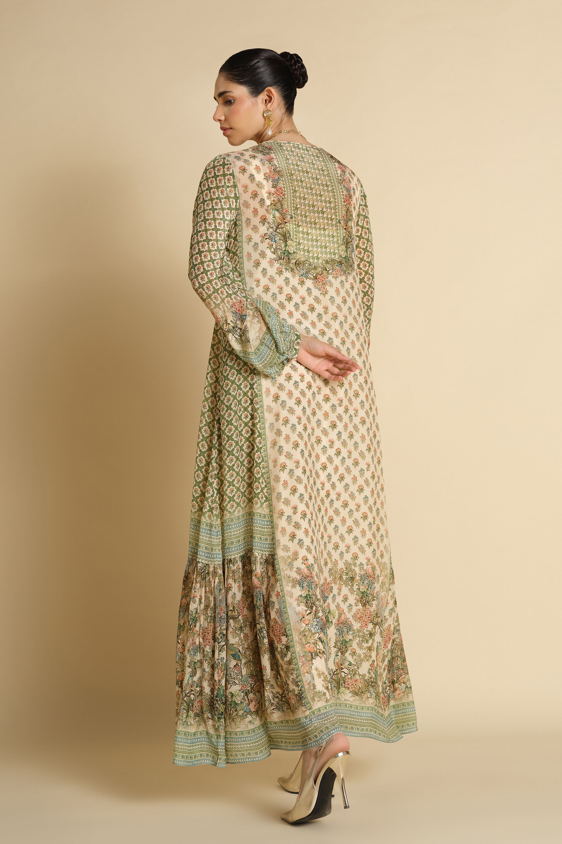 Rowan Printed Kaftan - Ivory